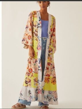 NWT retail$128 size ALL #Anthropologie Tiered floral Kimono Duster